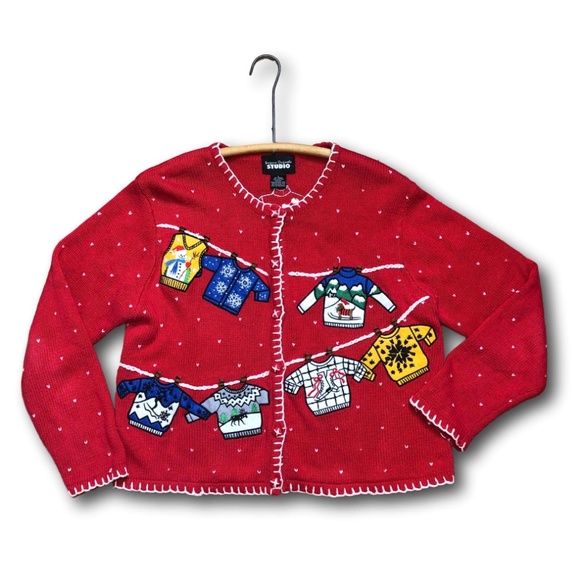 Designers Originals Sweaters - Ugly Christmas 80’s Cardigan Designers Originals